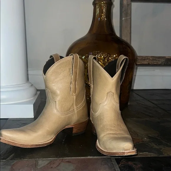 Tan Leather Ankle Boots - Picture 3 of 6
